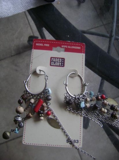faded glory earings nwt