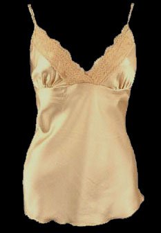 So Sexy Chic Gold Satin Lace Trim Camisole Top - Medium