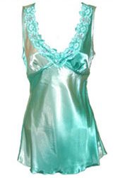 Sexy Tempting Teal Champagne Lace Sequins Satin Top - Small