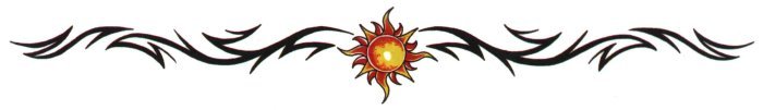 Sun Tribal Band Temporary Tattoo