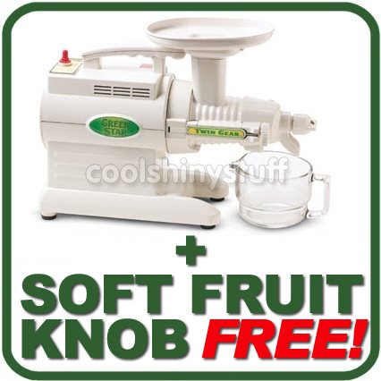 NEW Green Star GS-1000 Juicer GS1000 Juice Extractor + FREE Soft Fruit Knob