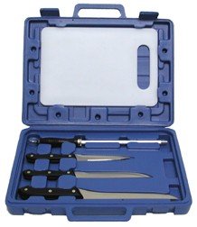 Fishing Knife Set with Fillet Knives,Board & Steel Blue Case