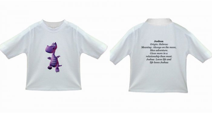 Personalised Toddler Name Meaning T-Shirt - Free Shipping