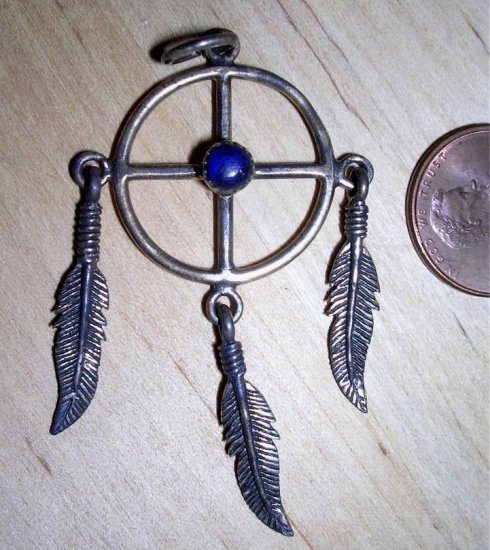 Native American style sun wheel pendant