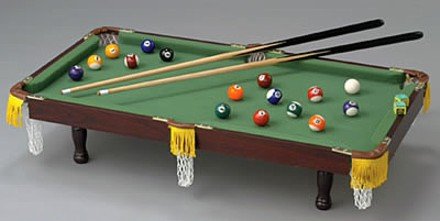 SPECIAL SALE SPPT/00: CLUB FUN 36" Deluxe Tabletop Miniature Pool Table Set oos til 6/30