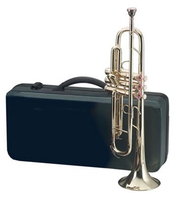 HHTRUMP/00: MAXAM Brass Trumpet with Mouthpiece and Case