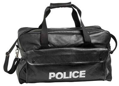 LUPOLICE: Embassy Pebble Grain Genuine Leather "POLICE" Duffle (Safety) Bag-Not Just for Officers
