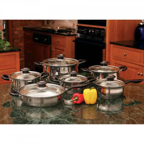 KTS123: SALE-Wyndham House 12pc Stainless Steel Cookware Set