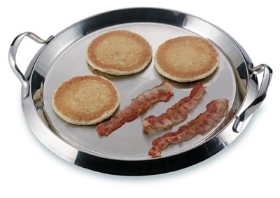 KTGRID2: Chef's Secret Stainless Steel Round Griddle with Glass Lid