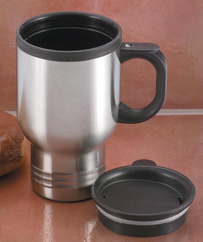 KTMUGPL/00: Maxam 14 oz. Stainless Steel Travel Mug