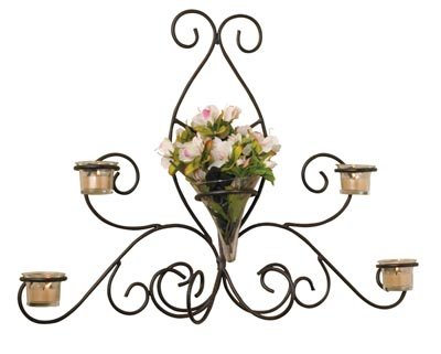 LB47111B/00: SALE-Luca Bella Home Olivia Wrought Iron Sconce