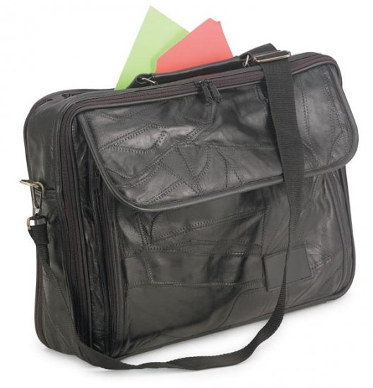 BCPLB/00: Maxam Genuine Patch Leather Briefcase
