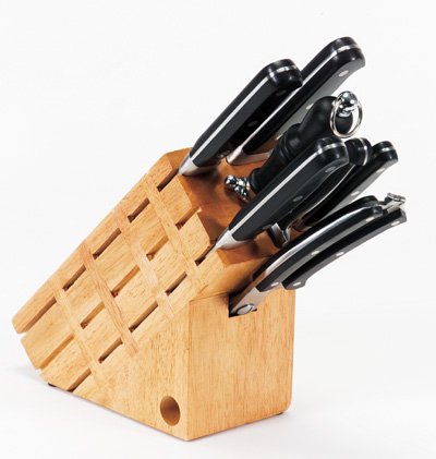 CTB8/00: Maxam 8 pc Drop Forge Style Cutlery in Wood Block