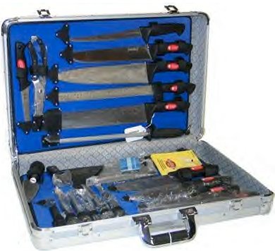 CTCASE21/00: SLITZER 21 pc Cutlery Set in Aluminum Case