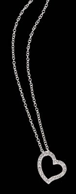 JENSMHRT/00: Pendant with 23 Crystals on an 18" Silver-tone Chain