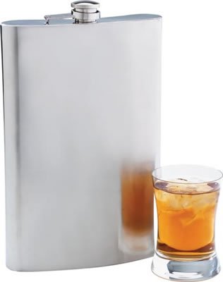 KTFLASK64/00: Maxam 64 oz Jumbo Stainless Steel Flask