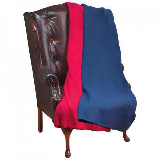 GFTHBU/00: MAXAM Large Polyester Fleece Blanket Throw: Burgundy or Navy-U Pick