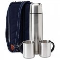 KTHERMCOF/00: SALE: Maxam Stainless Steel 4pc Cold/Hot Beverage Thermos Set