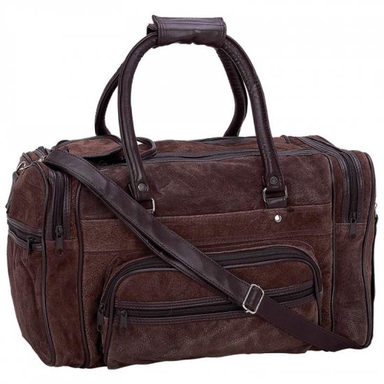 SMSTOTEBR/00: Maxam Brand Genuine Suede Leather Tote Bag - oos?