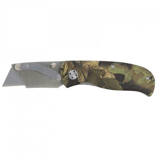 SARAZORCAM/00: Maxam Camouflage Liner Lock Razor Knife/Box Cutter Buy 4, Get 1 FREE