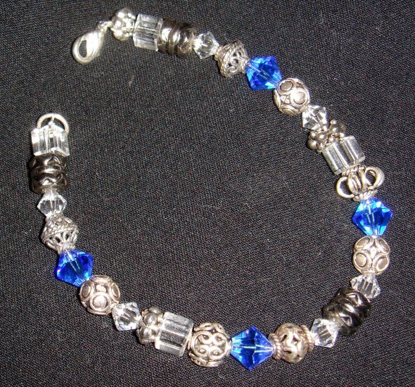 Bali silver & swarovski crystals...bracelet