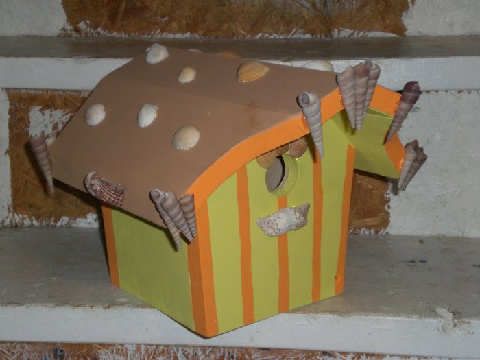 Seashell Dreams and Egg Salad Wishes Custom Bird House!!