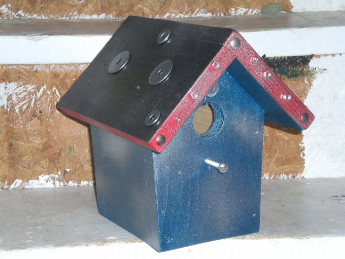 Motor Madness Hand-Made One-of-a-KIND Bird HOUSE!