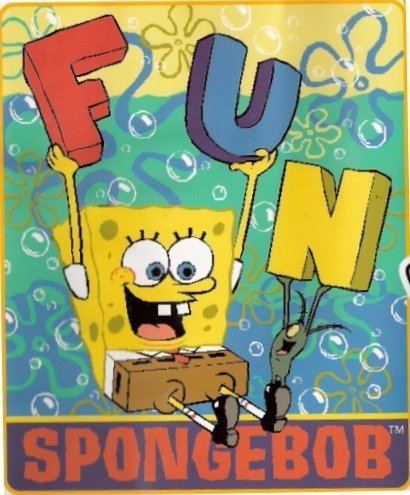 Sponge Bob Fleece Blanket or Throw-FREE SHIPPING