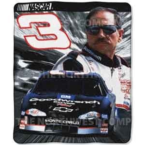 Nascar Fleece Blanket/Throw - Dale Earnhardt Sr FREE SHIPPING