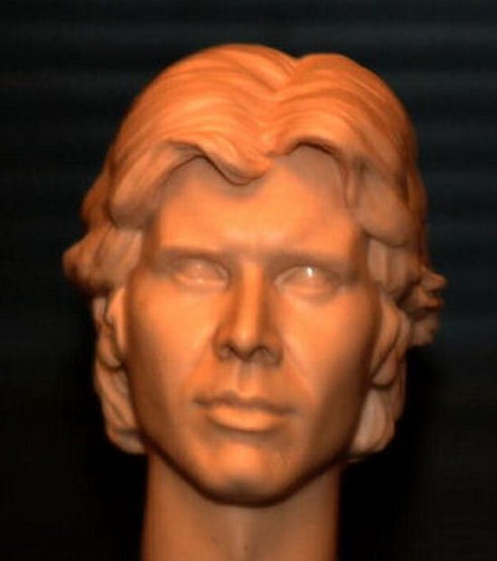 Scale Custom Harrison Ford Han Solo Sideshow Action Figure Head