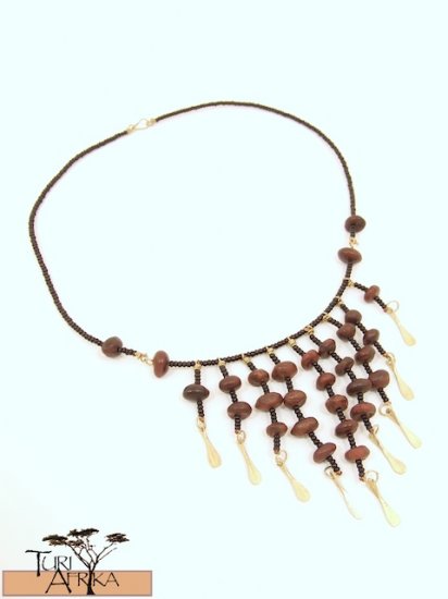 Product ID: 5 Brass Necklace W/ Seeds