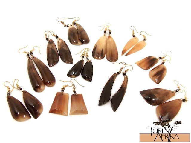 Product ID: 35 Cow Horn Earings (Various Sizes and Shapes) (Sold Per Pair)