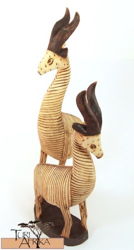 Product ID: 162 Wood and Burn Gazelle Sculpture Various Sizes (Sold Individually)