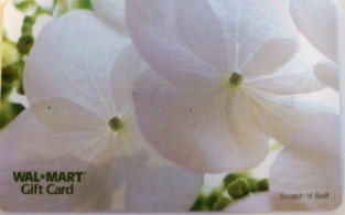 Walmart Collectible Gift Card - Scratch 'n' Sniff - White Flower VL3760 - USED