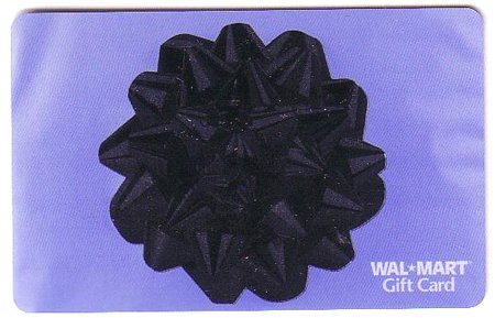 Walmart Collectible Gift Card - Silver Gift Bow VL3758
