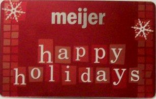 Meijer Collectible Gift Card - Red Foil - Happy Holidays 10892xx