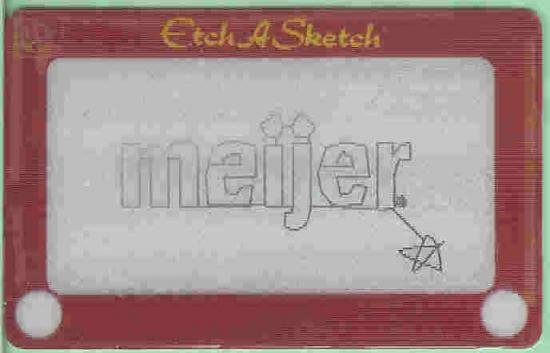 Meijer Collectible Gift Card - Lenticular - Etch-A-Sketch 10486xx