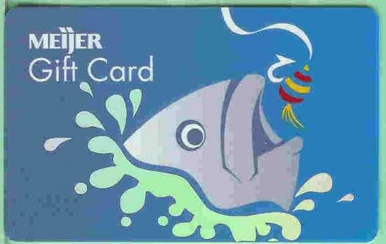 Meijer Collectible Gift Card - Fly Fishing Holographic Silver Foil 10028xx
