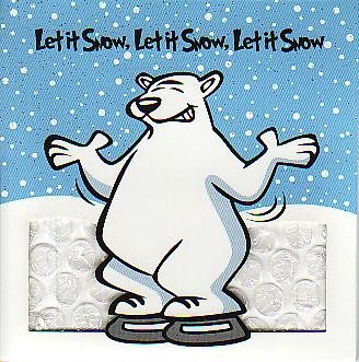 JCPenney Collectible Gift Card - Bubble Wrap & Glitter - Polar Bear Let It Snow SV0701071