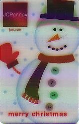 JCPenney Collectible Gift Card - Lenticular + Stickers - Build your own Snowman SV0701038