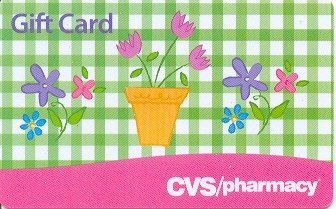 CVS Pharmacy Collectible Gift Card - Gingham Spring Flowers VL-3655