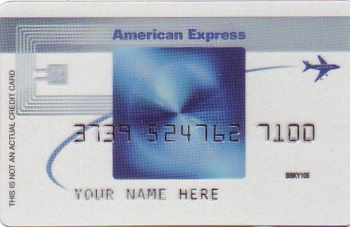 American Express Blue Cash Frequent Flyer Promotional Credit Card BSKY105