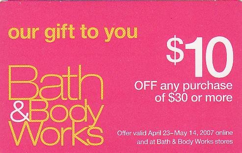 Bath & Body Works Collectible Coupon Card
