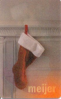 Meijer Collectible Gift Card - Lenticular - Santa's Christmas Stocking 10843xx - USED