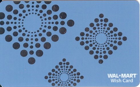 Walmart Collectible Gift Card - Silver Foil Ornaments on Blue VL4074