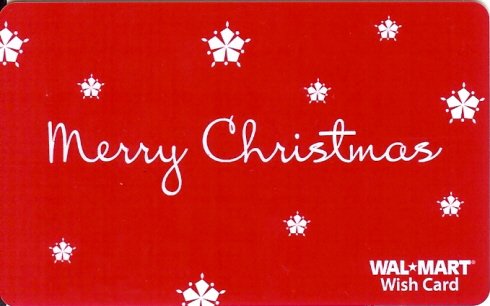 Walmart Collectible Gift Card - Merry Christmas Snowflakes VL4052