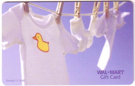 Walmart Collectible Gift Card - Scratch 'n' Sniff - Fresh Clean Laundry