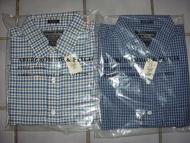 100 - Abercrombie Mens Plaid Long Sleeve Shirts