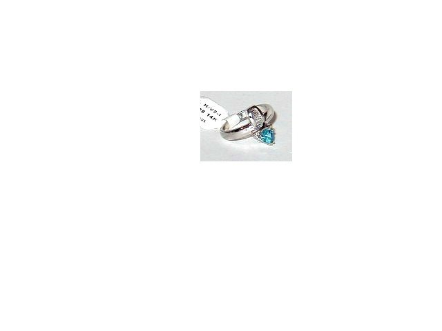 Blue Topaz and Diamond Ring