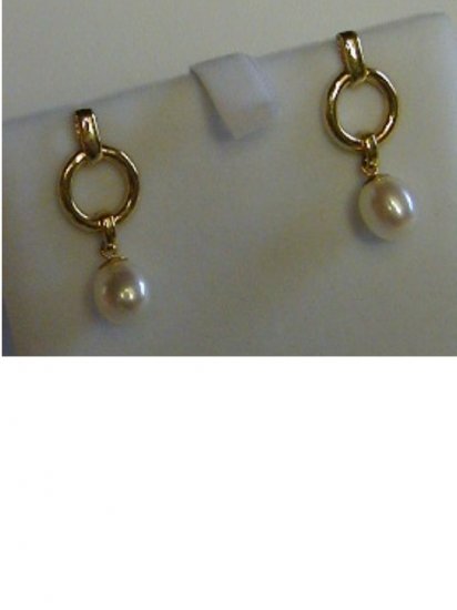 White Pearl Drop Earrings